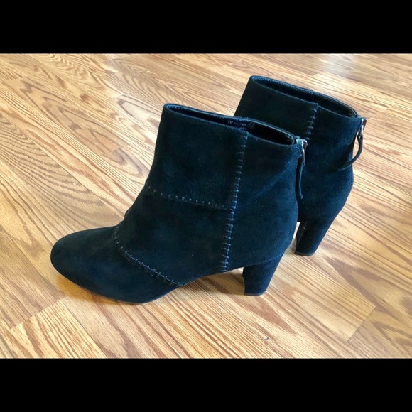 AEROSOLES Shoes - Black Suede Ankle Boots, AERSOLES